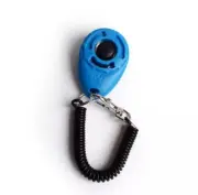 Universal Pet Trainer Clicker Key Chain Wrist Strap Training Tool Plastic Blue