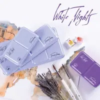 在飛比找Yahoo!奇摩拍賣優惠-板橋酷酷姐美術 俄羅斯white night白夜塊狀水彩淺紫