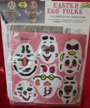 VINTAGE EASTER EGG FOLKS, 1987 THE EGG FOLKS, KIT CHARACTERS, NEW OLD STOCK