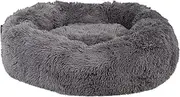 Dan and Sam Serenity Donut Bed 75cm - Charcoal, Ultra-Soft Pet Bed for Cats & Dogs, Plush, Comfy & Calming Design, Ideal for Small to Medium Pets, Durable & Machine Washable Cover