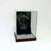 1/6 Scale Comic Figurine Display Case 14" Tall All Glass Cherry Sport Moulding