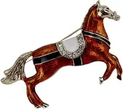 [OATIPHO] Brooch Breastpin Brooch Vintage Court Style Enamel Dripping Oil Inlaid Fashionable Accessory