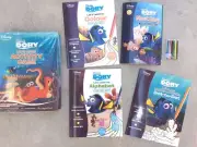 4 books Disney Learning Finding Dory Let's Learn Activity Case Alphabet numbers