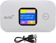 Asixxsix 4G 5G LTE Mobile Hotspot, 300Mbps High Speed Portable LED Display Pocket WiFi Router, Connect Up to 10 Devices, Portable WiFi Hotspot with SIM Slot for Travel Camping Gaming