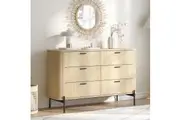 6 Drawer Chest of Drawers Lowboy Dresser Storage Cabinet Bedroom