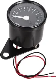 GANAZONO Motorcycle Tachometer Backlit Gauge for Motorbike Modification Durable Construction Reading Fit for Various