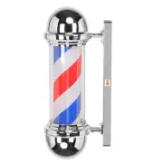 50cm Barber Shop Pole Red White Blue Light Stripe Hair Salon Light(EU Plug ) US