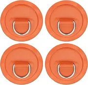 uxcell 3.1" Paddle Board D Rings, 4 Pcs Stainless Steel D-Ring PVC Patch Pad No Glue Include for Raft Kayak Inflatable Boat Surfboard, Orange