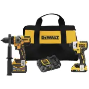 DEWALT 20V MAX Cordless Brushless Hammer Drill/Driver 2 Tool Combo Kit with FLEX