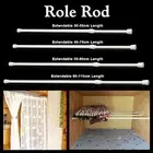 Adjustable Bathroom Curtain Rail Pole Rod Telescopic Tension Extendable Metal