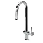 Superb Goose Neck Kitchen Mixer Tap - with Pull-Out - Chrome