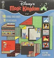 DISNEY MAGIC KINGDOM 6x6 PAPER PAD-Mini Album Scrapbooking Papers-Mickey Mouse
