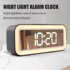 TS-3002 LED Digital Alarm Clock Night Light Thermometer Type-C USB Output Clock
