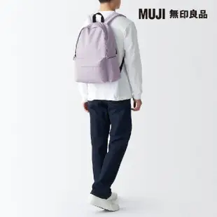 【MUJI 無印良品】可減輕肩膀負擔撥水加工聚酯纖維後背包(共2色)