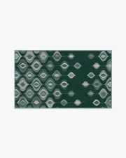 90' x 150' | Machine Washable Runner Rug | Kid & Pet Friendly | Indoor Rug | Jonathan Adler Bargello Spruce Green Rug | Ruggable