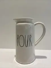 RAE DUNN White Ceramic POUR Pitcher Artisan Collection By Magenta