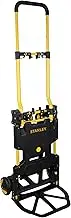 Stanley 2-in-1 Sack Truck and Folding Trolley - Hand Truck Max 70KG, Pull Along Max 137KG - Foldable Barrow on Wheels - Plastic/Steel