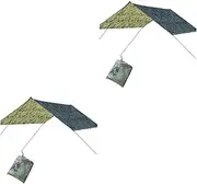 Gogogmee 2pcs 100x145cm Beach Tent Canopy Sun Rug Camping Supplies Family Picnic Tent Awning