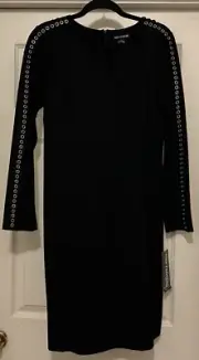 New Large Black Sheath Dress By Nina Leonard