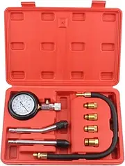 zolyet Petrol Engine Tester Kit Gases Engine Cylinder Compressor Gauge Meter Testing Tool Set for Automotives Cycle Repa g Multicolor