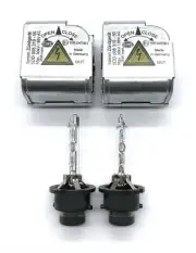 2x New OEM Mercedes R Class 350 Xenon Igniters Ignitors Sockets + HID D2S Bulbs