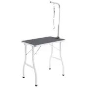 Paw Mate 78cm Black Dog Cat Pet Grooming Salon Table Adjustable Foldable Mobile for Commercial