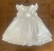 Pumpkin Patch Girls White Summer Dress Size 6 To 12 Months As New