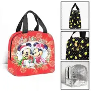 c1048 Mickey Minnie Mouse Christmas Children Lunch Bags School Insulated Lunch Bag Portable Cooler Tote Food tbd1048