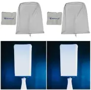 (2) Rockville RSC128W White 12" PA DJ Speaker Cover Scrims 4 Wedding Church Club