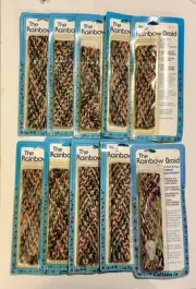 The Rainbow Braid 348 Precut 27" Polyester Threads, 29 Colors - NOS Lot of (10)