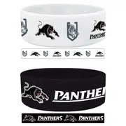 Penrith Panthers NRL Team Logo Silicone Wristbands Set Of 2