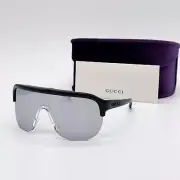 NEW GG1645S 003 GUCCI SHIELD BLACK SILVER UNISEX SUNGLASSES GG 1645S 003 GUCCI