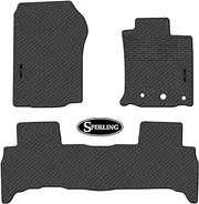 Sperling Custom Moulded Front & Rear Rubber Car Floor Mats Compatible with Toyota Prado 150S SUV 2009- On