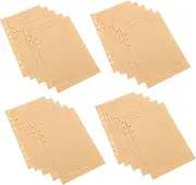 HOODANCOS A5 Ruled Journal Fillers Kraft Paper Notebook Inserts Planner Refill Paper Binder Planner Inserts