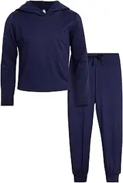 [Sweet Hearts] Girls' Sweatsuit Set - 2 Piece Super Soft Fleece Lined Pullover Hoodie and Jogger Sweatpants (7-16)