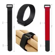 Hook & Loop Strap Fastener Cable Tie Down Caravan Fishing Rod Extension Cord AA