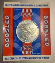 General Mills US Olympics 1998 NAGANO Bobsled Collectible Coin Token Memorabilia