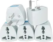 Universal Travel Power Adapters,3-pin AU Converter, EU/US/UK to Australia, China, New Zealand Adapter Plugs for International Use(5 Pcs)