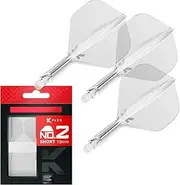 Target K-Flex Moulded Flight & Shaft No.2 Set of 3 - Short Clear