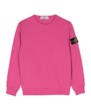 Stone Island Junior Compass-Badge Crewneck Sweatshirt 8Y,6Y Cyclamen color