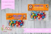 PERSONALISED BIRTHDAY LOLLY/LOOT BAG & TOPPER - NERF gun bullets