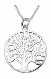 Jewelry Trends Sterling Silver Celtic Tree of Life Pendant on Box Chain Necklace