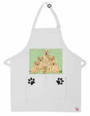 Yellow Labrador Retrievers Family Two Pocket Bib Apron by Mary Badenhop