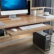 Slide Keyboard Tray Under Desk - for Keyboard Mouse Holder Workspace Organizers - Adjustable Height Desk Extender - Ergonomic/Protect Eyesight - Slide-Out Keyboard Drawers