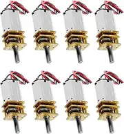 XIITIA 8pcs DC 3V-6V Mini N20 Gear Motor Slow Speed Full Metal Gearbox without Terminal for Smart Car DIY RC Toys