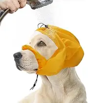Adjustable Dog Shower Cap Bath Cap Waterproof Shower Hat Dog Ear Covers Overhanging Pet Bath Ear Protection Cats Ear Drops Guard for Kitten Puppy Small Pets Bath Protector