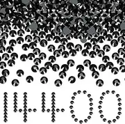 Cindeer 14400 Pcs Crystal Hotfix Rhinestone Large Quantity Glass Flatback Rhinestones Hot Fix Round Gems Stones for Clothes Shoes DIY Crafts Supplies (SS10, Black)