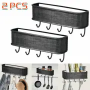 2pcs Key Holder Rustic Wall Mount Entryway Mail Sorter Envelope Organizer 5 Hook
