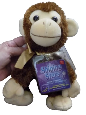 Vtg Russ Shining Stars Plush Fuzzy SOFT Mollie Monkey Retired 2006 Sealed Tag 9"