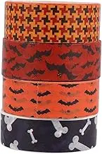 NUOBESTY Set Halloween Tape Horror Kit Anime Teens Sticker Scrapbooking Funny Bookish Paper Supplies Journal Masking Pet Hand Account Tapes Scrapbook Decals Halloween Book Tape